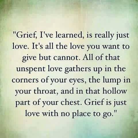 Grief is just Love quote of the day