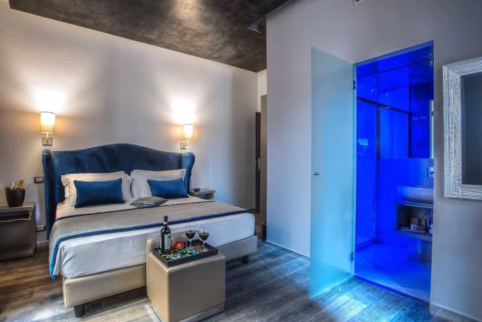 Our hotel room at Colonna Suite Del Corso in Rome, Italy