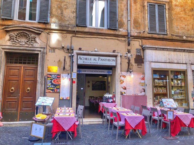 A Pizzeria Cafe in Rome, Italy