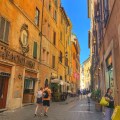 The laneway just around from our Hotel in&nbsp;Rome