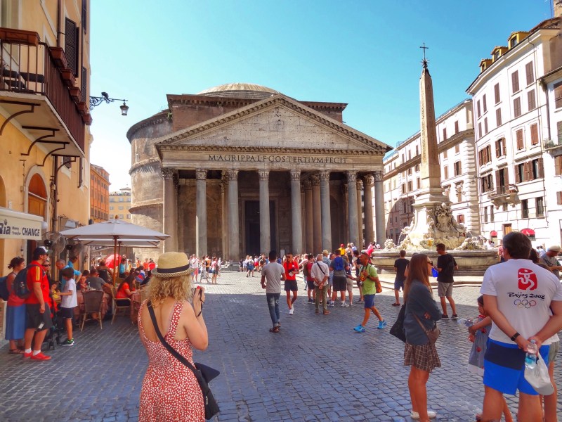 Pantheon-Rome-Italy-Wendy-Norman Me taking my first photos of the Pantheon in Rome, Italy